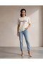 Women Ivory Print Short Sleeve Active T Shirt - 2
