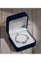 Silver Color Double Chain Butterfly Motif Steel Bracelet - 2