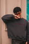 Cotton Smoked Sweatshirt