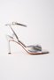 Women's Cross-Strapped 9 cm Thin Heeled Sandals – Stylish Design with Ankle Buckle - 5