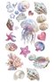 Pastel Sea Shell Sticker Set 22X30 cm – Mermaid Aesthetic & Iridescent Design - 2