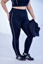 Plus Size Women's Piping Detailed 3-Piece Set Navy Blue - 5