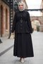 Pencil Skirt Suit with Belt Black Hm2883 - 7