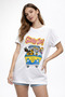 Women's White Crew Neck Scooby-Doo Printed T-Shirt Nj101 - 3