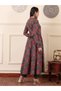 Green Viscose Flower Print Anarkali Set - ALV2055 | Green-Size-M-38-Inches - 4