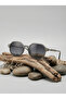 College Smoked Matte Gray Sunglasses Metal Handle Small Retractor Glasses - 2