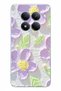 Redmi Note 15 Pro 4g Compatible Purple Daisies Watercolor Printed Silicone Case