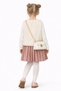 Girl's Plush Vest and Leather Pleated Skirt 3-Piece Set Ak2601 - 4