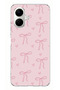Tecno Spark Go 2 Compatible Pink Heart Bow Printed Silicone Case