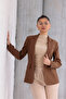Women's Brown Comfort Fit Blazer Jacket - Comfortable Fit - 6
