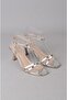 Seç 220 Band-Strapped Evening Dress Shoes (Heel Height:7.5 cm) Silver