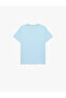 Palm Printed Short Sleeve Crew Neck Cotton T-Shirt - 5