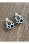 Checkered Elegant Metal Earrings