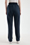 Women's Smoked Plain Leg Modal Fabric Sweatpants with Waist Tie (Suitable for Height 1.65 and Below) - 7