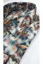 Lion Figures and Tropical Starflower Pattern Long Sleeve Men Shirt - 4