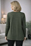 Yellow Mercerized Crew Neck Sweater with Pocket and Button Detail - 2
