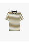 Cotton Regular Fit Short Sleeve Crew Neck Striped T-Shirt - 2