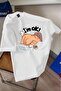 Tired Cat Illustrated Unisex Design T-Shirt
