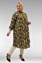 68014 Plus Size Hakimyaka Double Buttoned Mango Tunic - Patterned Black - 4