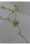 Gold Color Zircon Stone Eye Pendant