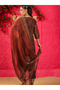 Rust Viscose Kameez Salwar & Dupatta - VRN1014 | Rust - 3
