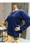 Women's Middle Age and Above Round Viscose Collar Skirt Embroidered with Stones Lycra Mother Combed Cotton - 3