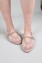 Nema Bird Eye Detailed Ballerina Flats Beige - 4