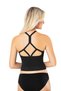 Women's Diver Fabric Padded Bustier Crop Top with Rope Detail |