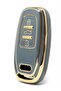 Key Case for Audi A4 A5 A6 A7 A8 Q5 Q7 2008-2016 Gray Gold Key Remote Control Cover Case - 2