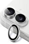 واقي عدسة الكاميرا المتوافق مع iPhone 17، زجاج مقسى بإطار معدني - فضي - 3