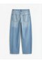 Trendlucky Barrel Fit Women's Jean Pants with Difference in Color - 5