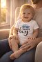 100% Cotton Dady's Boy Snap Fastener Unisex Baby Bodysuit - 4