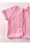 Baby Hand Knitted Vest with Pink Glitter Butterfly Detail 0-6 Months - 2