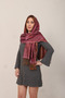Shawl 100% Silk Double-Sided Pink Copper Multi Shawl (70X190 cm) - 2