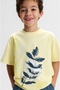 Limi̇ Boy's Soft Flexible T-Shirt Linen Shorts Set - 2