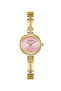 Ladies Yellow Gold Tone Round Analog Watch