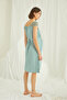 Women'S, Viscose, Square Collar, Light Green, Lace Maternity Nightgown Set - 5
