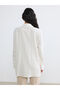 New season from güli̇s gi̇yi̇m ecru textured linen blend women's shirt tunic - 6