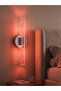 مصباح حائط LED بتصميم عصري من Bubbleflux مقاس 31 سم - مصباح حائط - فضي - كهربائي - يتم التحكم فيه عن طريق RGB