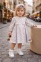 Baby Girl-Child Minimal Heart Patterned Front Pleated Lilac Dress 6-18 Months