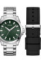 Mens Silver Tone Analog Watch Box Set - 2