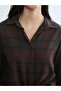 Esvab • Modern & Distinctive Checkered Embroidered 100% Cotton Women's Shirt - 3