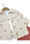 Girl's Holiday Set with Linen Jacket and Trousers, 3-Piece Holiday Set, 0-6 Years Old, Stylish Combination - 4