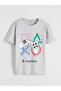 Nevavm Oval Collar Playstation Printed Boys' T-Shirt with Difference - 3