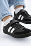 Daily Black and White Unisex Children's Sneaker with Laces, Lightweight, Flexible, Non-Slip Sole Stc1251 - 2
