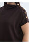 Plus Size Mock Neck Blouse - 3