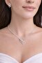 Silver Color Waterway Zircon Stone Dragonfly Model Necklace Earring Set - 2