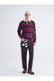 Esvab • Modern & Distinctive Devrik Roba Collar Striped Men's Sweatshirt - 2