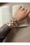 Öztel Vintage Minimalist Metal Cord Vintage Women's Wristwatch Silver Round - 4
