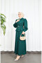 Beli Pensli Sleeveless Gathered Detailed Skirted Double Set Emerald Hnt85861